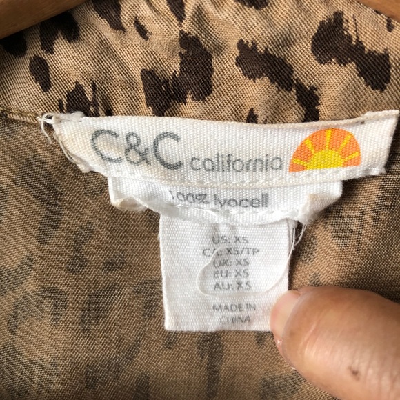 C&C California Leopard print oversized blouse - Picture 5 of 9